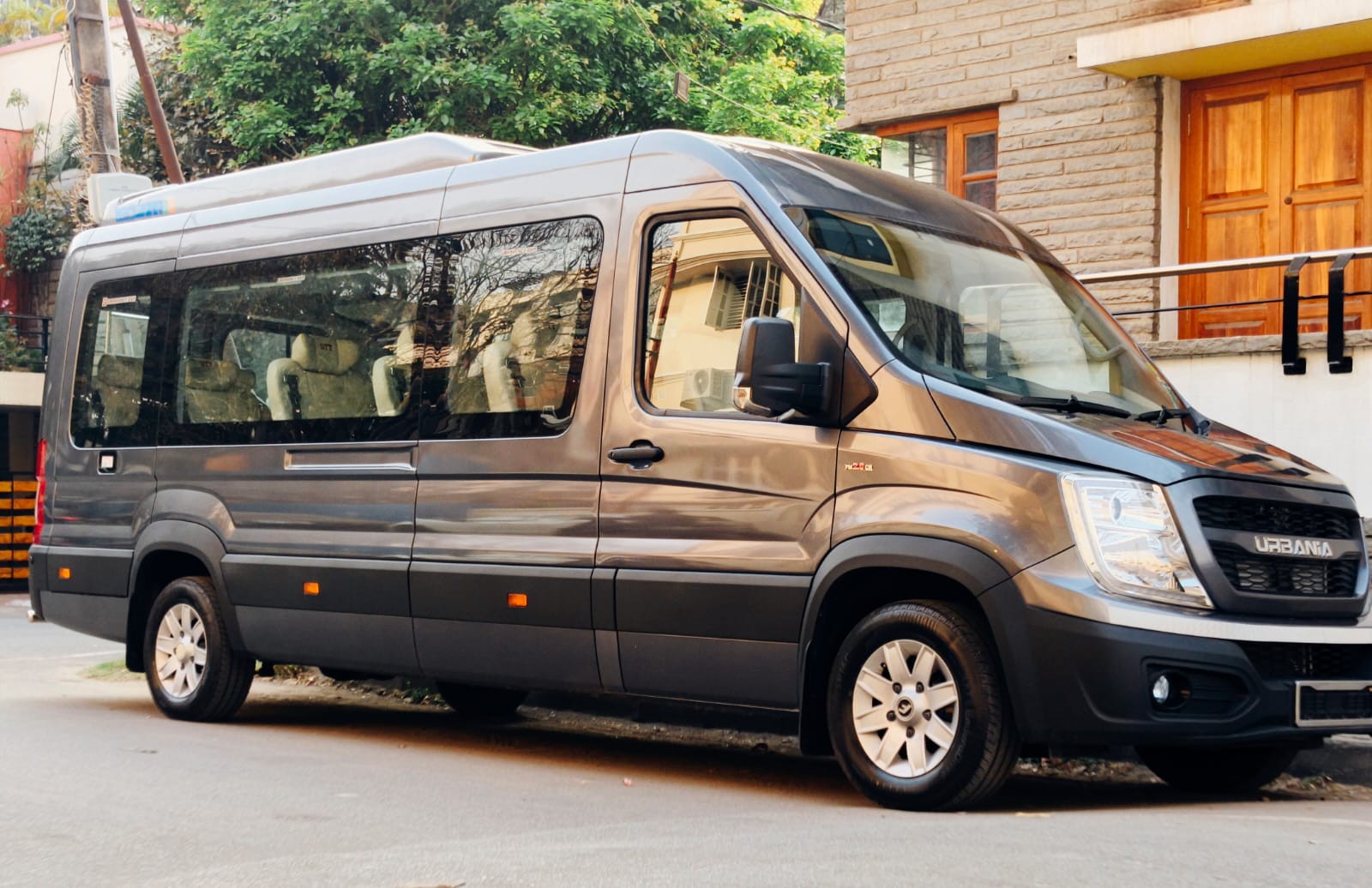 Force Urbania available for rent in Bangalore with Savi Tours